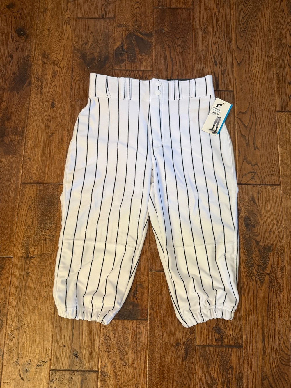 Pinstripe Baseball Pants - Champro White with Black Stripes